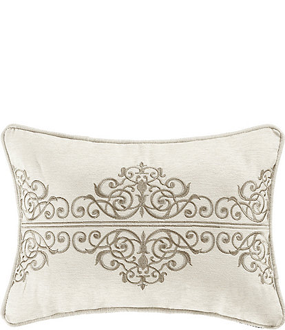 J. Queen New York Braelynn Embroidered Scroll Boudoir Pillow
