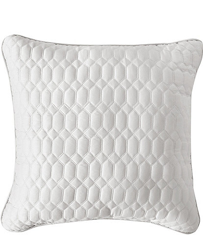 J. Queen New York Brilliance Geometric Square Quilted Reversible Throw Pillow