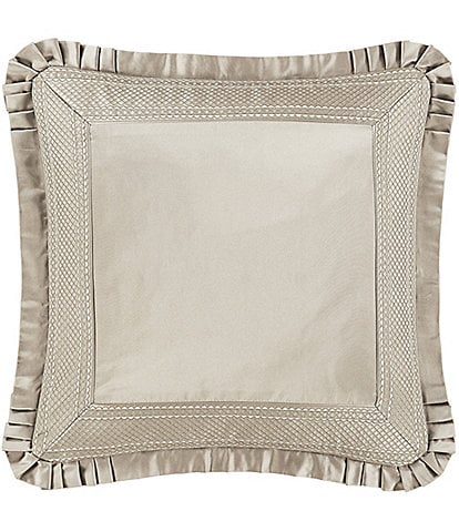 J. Queen New York Brunello Satin Pleated Flange Reversible Euro Sham