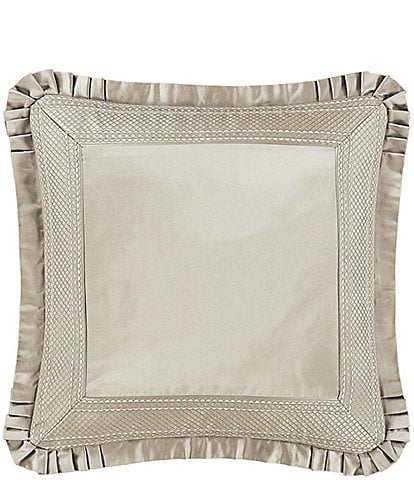 J. Queen New York Brunello Satin Pleated Flange Reversible Euro Sham