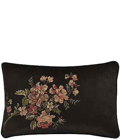 J. Queen New York Chanticleer Floral Embroidered Reversible Boudoir Pillow