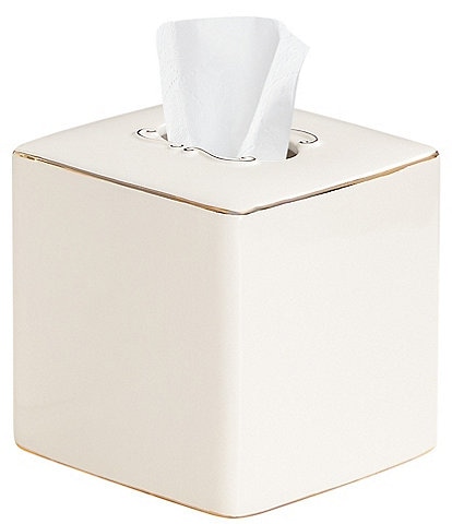 J. Queen New York Delphine Collection Glossy Stoneware Tissue Box Cover