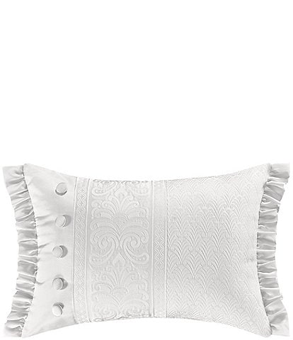 J. Queen New York Epic Woven Jacquard Foulard & Ruffle Boudoir Pillow