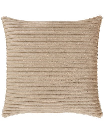 J. Queen New York Everett Ribbed Fleece Reversible Square Throw Pillow