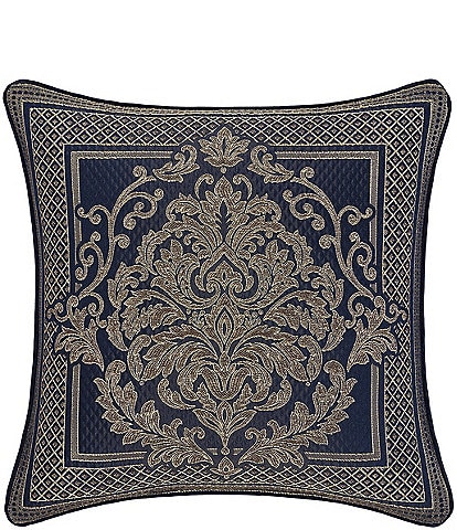 J. Queen New York Excelsior Woven Damask Framed Reversible Square Decorative Pillow