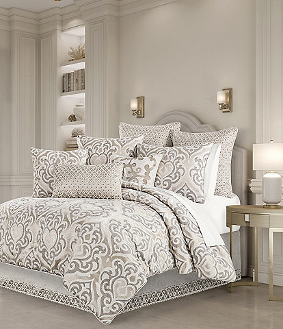 J. Queen New York Fabrizio Woven Chenille Medallion Oversized Comforter Set