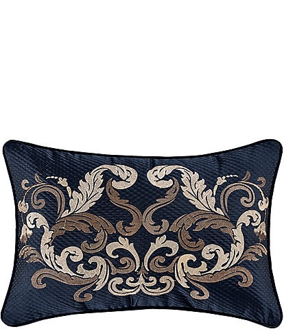 J. Queen New York Giardino Embroidered Scroll Boudoir Pillow