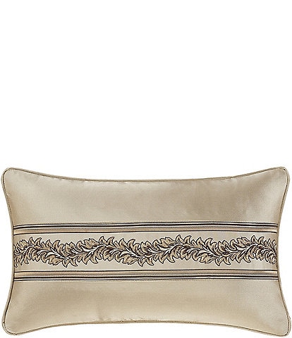 J. Queen New York Gold Coast Woven Foulard Stripe Boudoir Decorative Throw Pillow