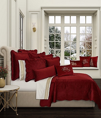 J. Queen New York Holiday Collection Marissa Embroidered Velvet Quilt Mini Set