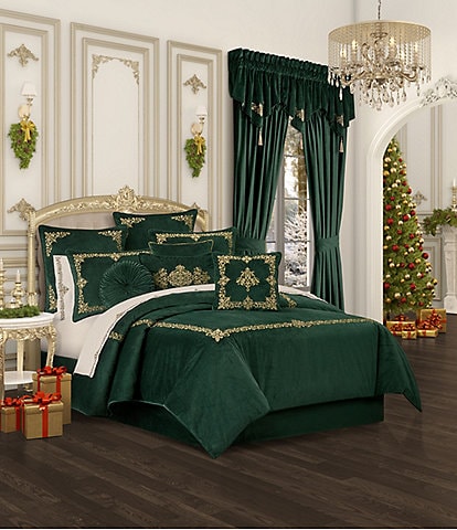 J. Queen New York Holiday Collection Noelle Velvet Bed Skirt