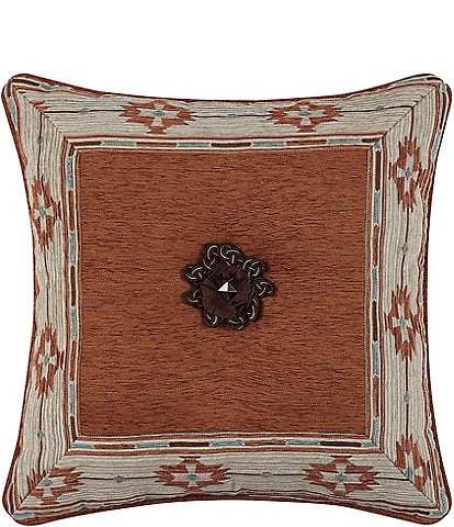 J. Queen New York Jackson Lodge Decorative Button Reversible Square Pillow
