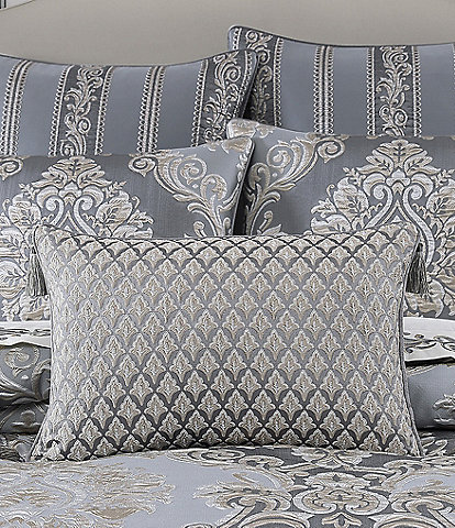 J. Queen New York Krista Tassel Woven Foulard Reversible Boudoir Pillow