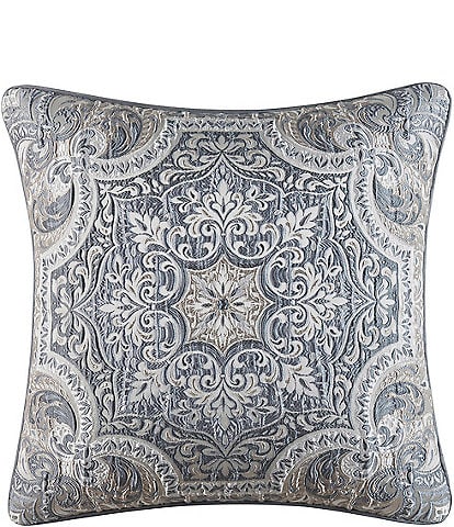 J. Queen New York Legend Grand-Scale Woven Medallion Print Reversible Square Pillow