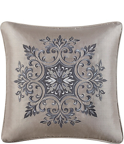 J. Queen New York Legend Stunning Medallion Embroidered Reversible Square Pillow