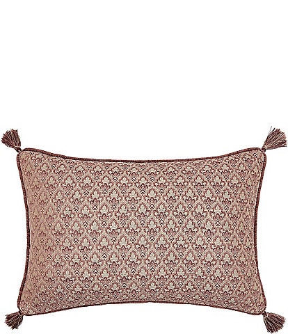 J. Queen New York Lupita Tassel Woven Foulard Reversible Boudoir Decorative Pillow
