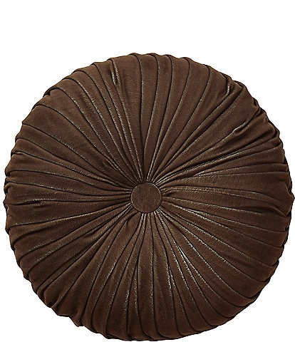 J. Queen New York Madeira Velvet Tufted Round Pillow