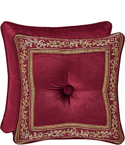 J. Queen New York Maribella Crimson Mitered Square Pillow