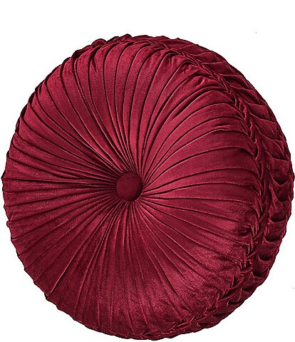J. Queen New York Maribella Crimson Tufted Round Pillow