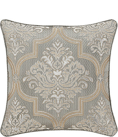 J. Queen New York Martina Grand-Scale Damask Reversible Square Pillow