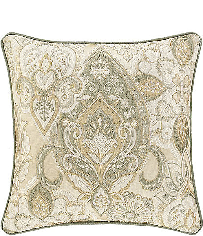 J. Queen New York Meredith Woven Damask Reversible Square Decorative Pillow