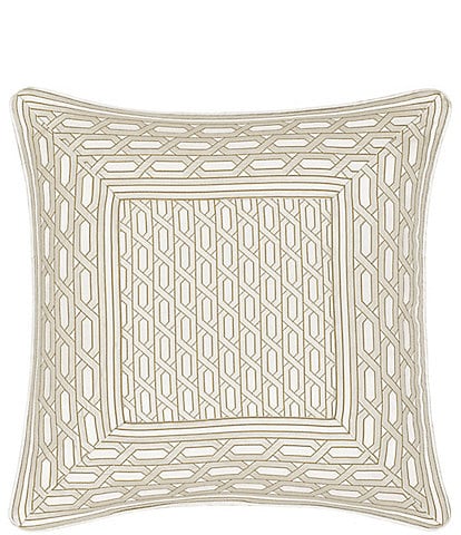 J. Queen New York Metropolitan Woven Geometric Design Reversible Square Pillow