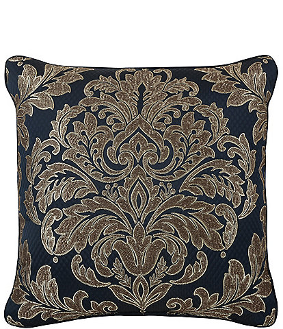 J. Queen New York Monte Carlo Woven Damask Reversible Square Pillow
