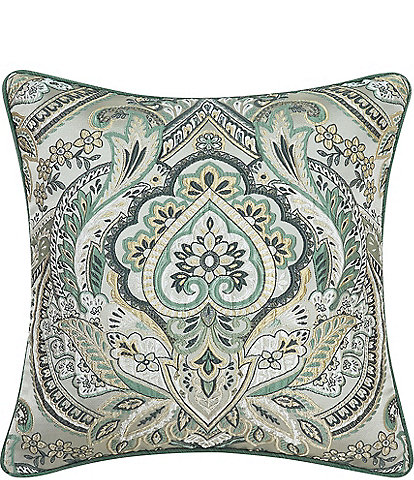J. Queen New York Nico Elegant Woven Damask Reversible Square Decorative Pillow