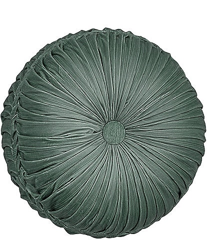 J. Queen New York Nico Velvet Button-Tufted Round Pillow