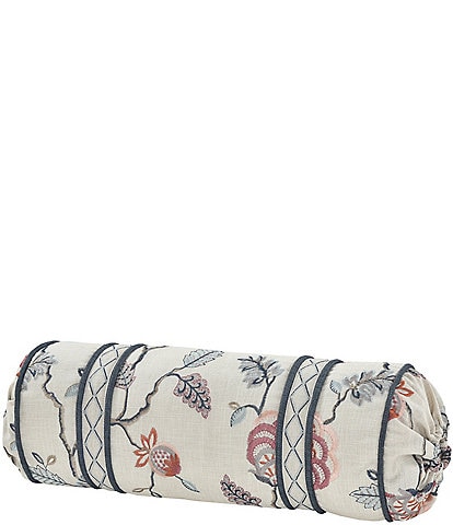 J. Queen New York Parkview Floral Embroidered Bolster Pillow