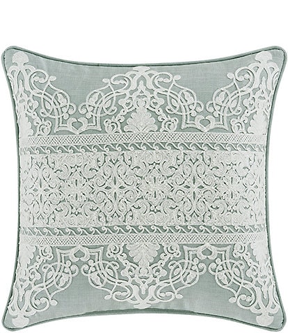 J. Queen New York Patricia 20#double; Square Embroidered Decorative Pillow