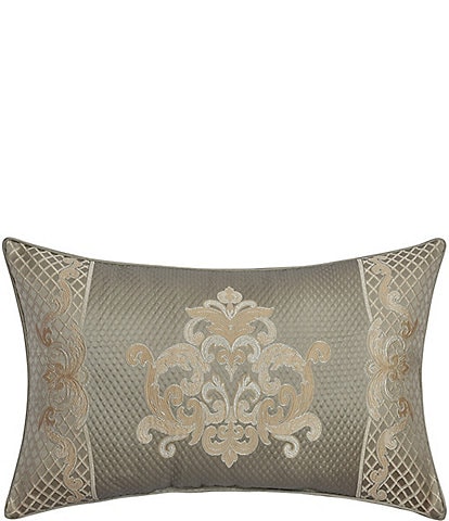 J. Queen New York Piazza Textured Matelasse Boudoir Decorative Throw Pillow