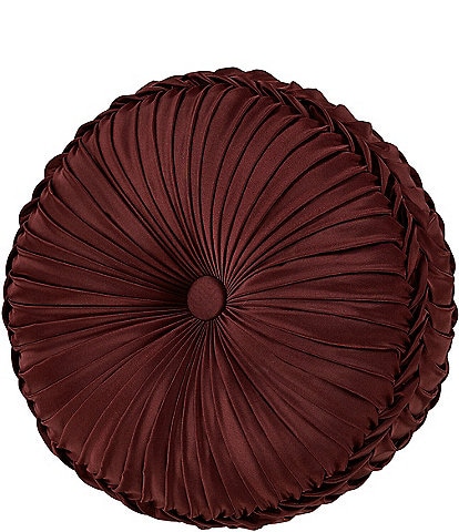 J. Queen New York Renzo Button-Tufted Braided Detail Round Pillow