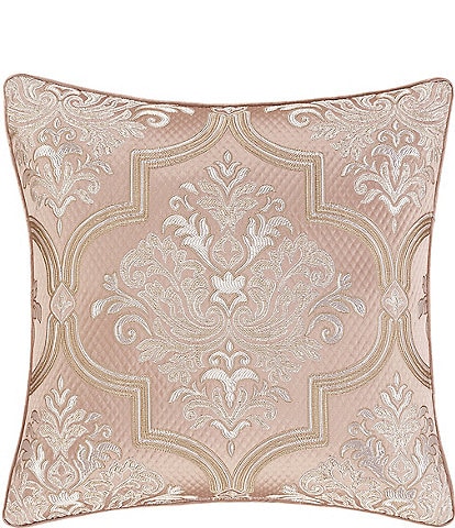 J. Queen New York Rosewater Scale Damask Reversible Square Pillow