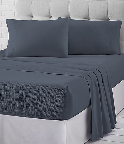J. Queen New York Royal Fit 500-Thread Count Adjustable Bed Split Sheet Set, King, Grey