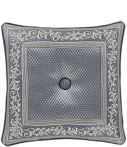 J. Queen New York San Marino Button-Tufted Framed Square Pillow