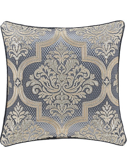 J. Queen New York San Marino Grand-Scaled Damask Square Pillow