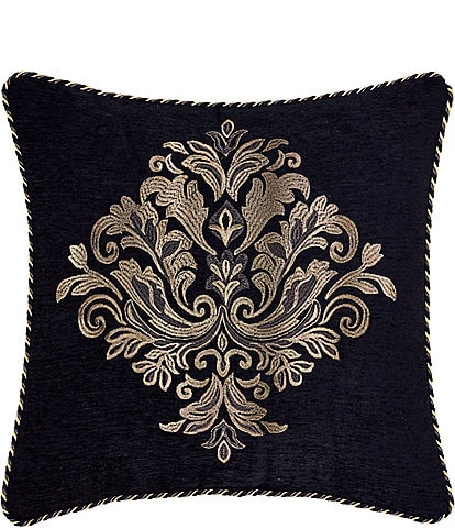 J. Queen New York Savoy Embroidered Damask Square Pillow