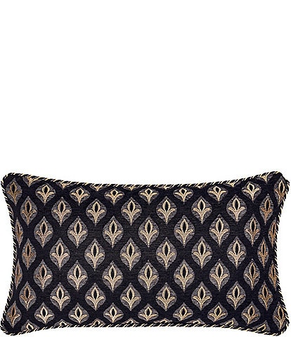 J. Queen New York Savoy Reversible Woven Chenille Foulard Boudoir Pillow