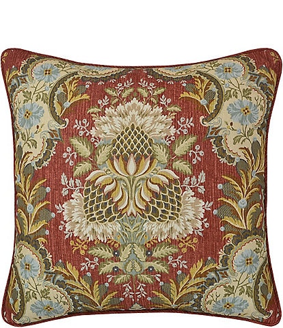 J. Queen New York Sayre All-Over Printed Floral Motif Square Decorative Pillow
