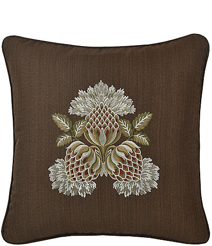 J. Queen New York Sayre Floral Embroidery Square Pillow