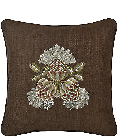 J. Queen New York Sayre Floral Embroidery Square Pillow