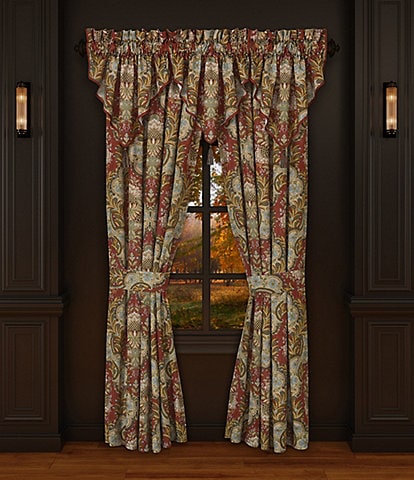 J. Queen New York Sayre Multi-Color Printed Floral Design Window Treatment