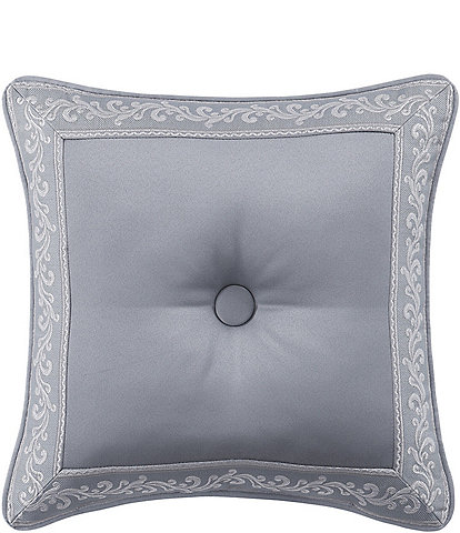 J. Queen New York Sondra Button-Tufted Framed Reversible 18" Square Decorative Pillow