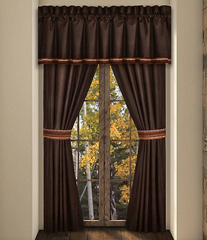 J. Queen New York Sundance Southwestern-Inspired Distressed Vegan Leather Window Treatment