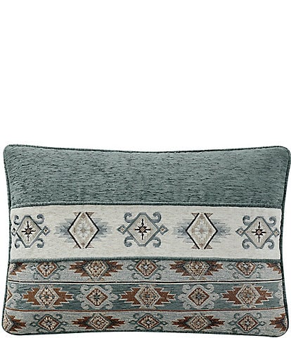 J. Queen New York Telluride Southwestern Embroidered Decorative Reversible Boudoir Pillow