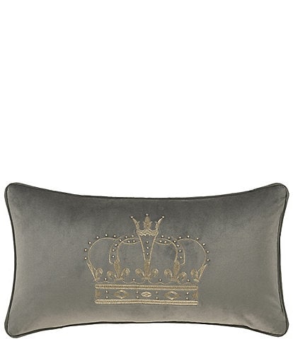 J. Queen New York Townsend Crown Embroidered Boudoir Pillow