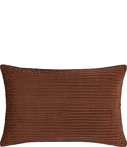 J. Queen New York Townsend Straight Pleated Velvet Lumbar Decorative Pillow Cover