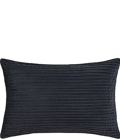 J. Queen New York Townsend Straight Pleated Velvet Lumbar Decorative Pillow Cover