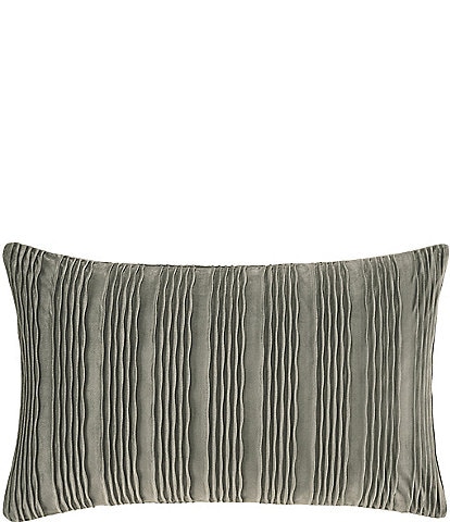 J. Queen New York Townsend Wave Textured Velvet Lumbar Decorative Pillow Cover