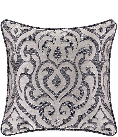 J. Queen New York Tribeca 20" Damask Pattern Overstuffed Decorative Pillow
